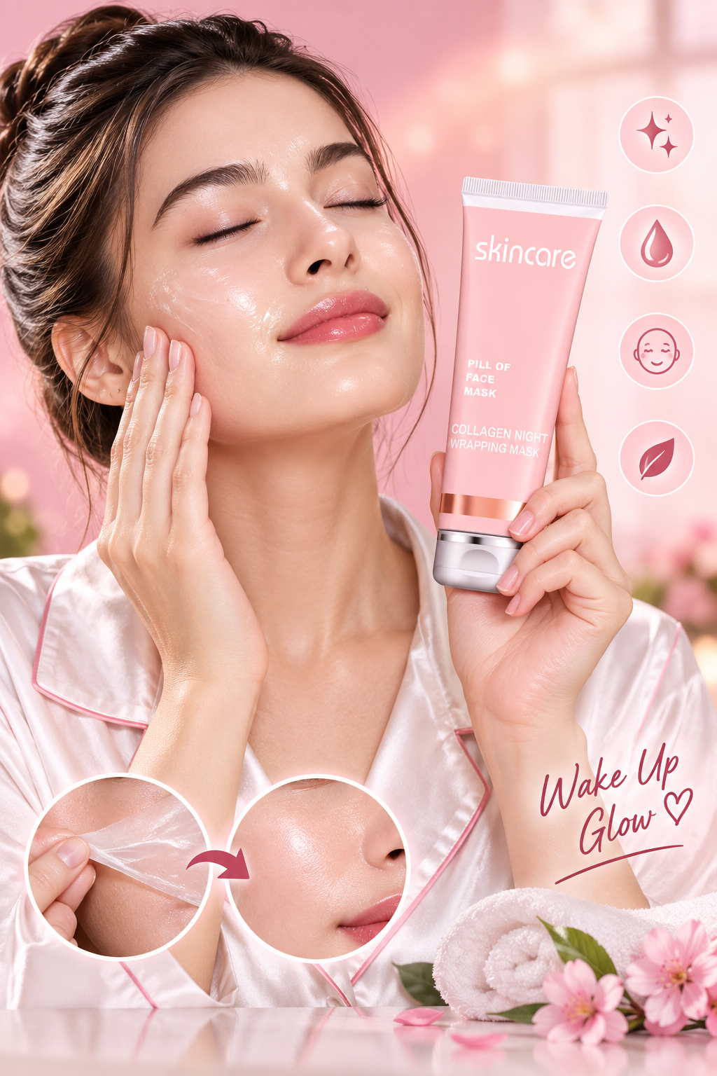 Korean Collagen Night Wrapping Peel Off Mask (Pack of 2)
