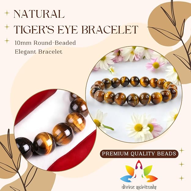 Tiger Eye Yellow Crystal Healing Stone Bracelet