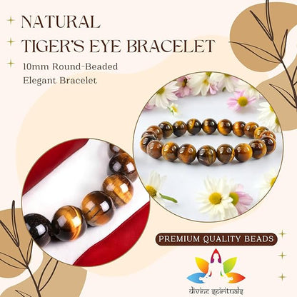 Tiger Eye Yellow Crystal Healing Stone Bracelet