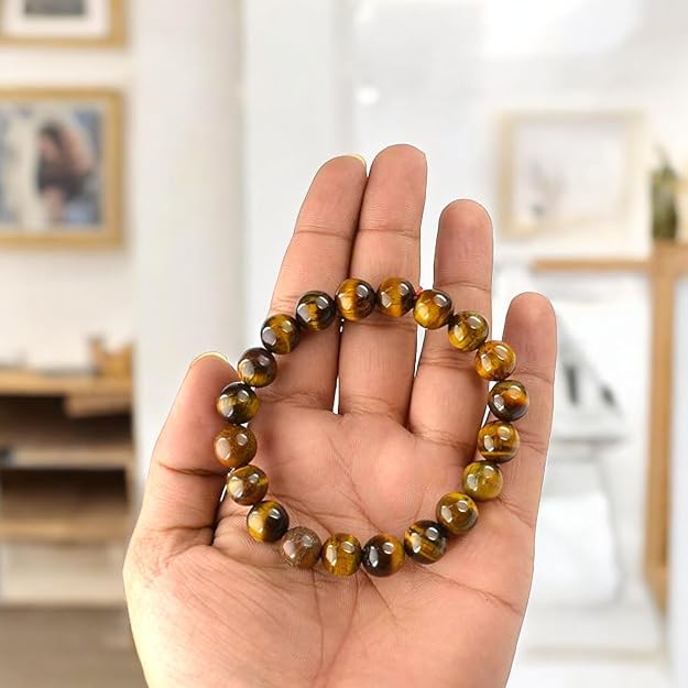 Tiger Eye Yellow Crystal Healing Stone Bracelet