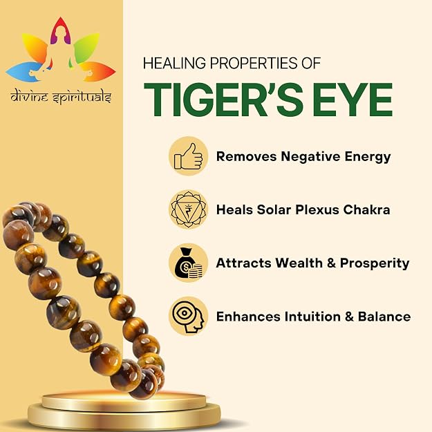 Tiger Eye Yellow Crystal Healing Stone Bracelet